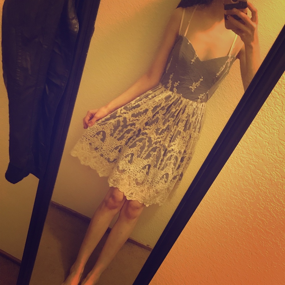 elegant fit-and-flare keyhole dress